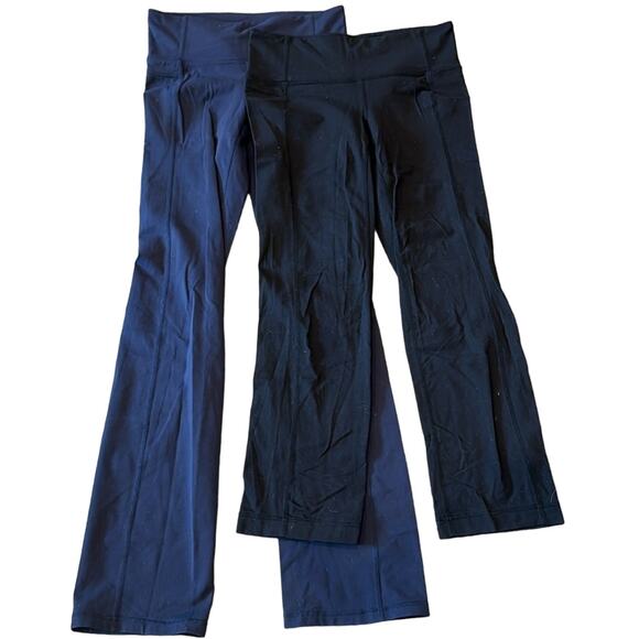 Bundle of 2 Athleta Straight Up Yoga Pants Black Navy Size S - Picture 2 of 15